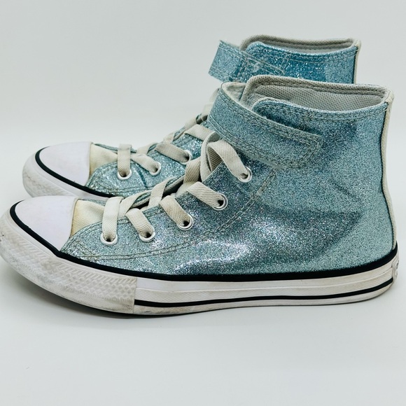 Converse All Star Glitter High Top Girls’ Shoes “Winter Slay” Size 1Y - Picture 4 of 11
